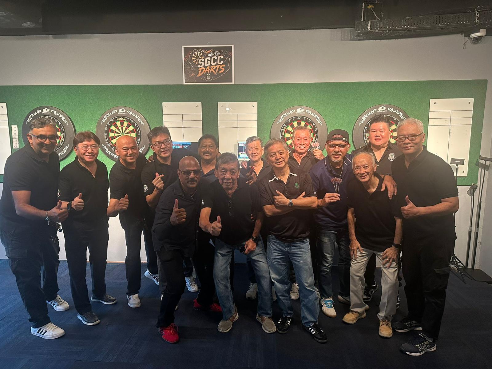 SGCC and SKA Darters players together at SGCC Darts