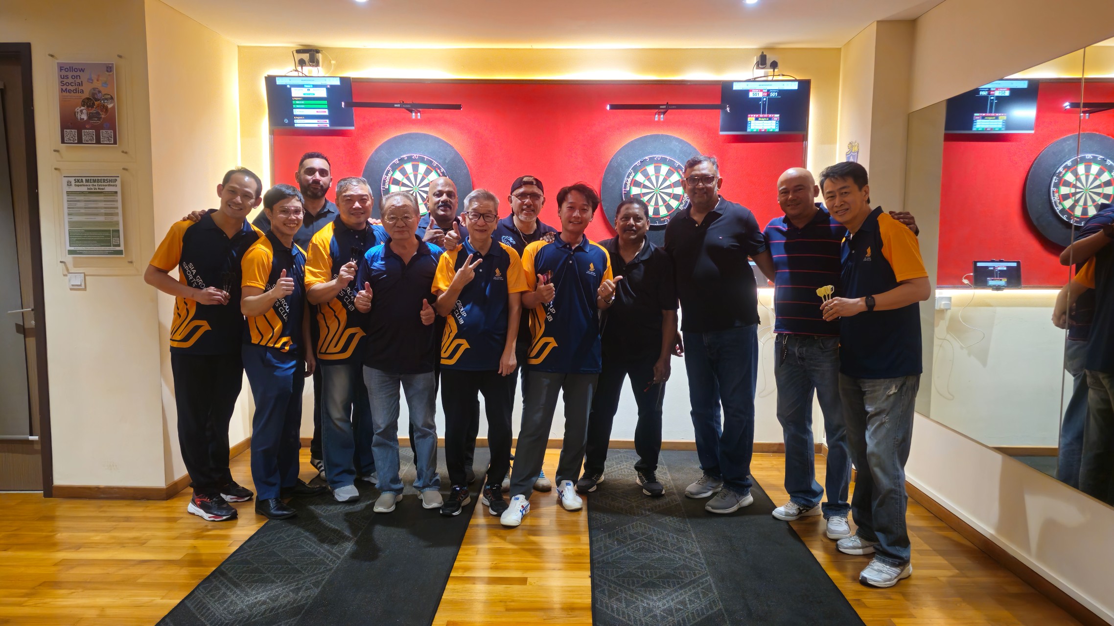 SKA Darters and SIA Sports Club group photograph