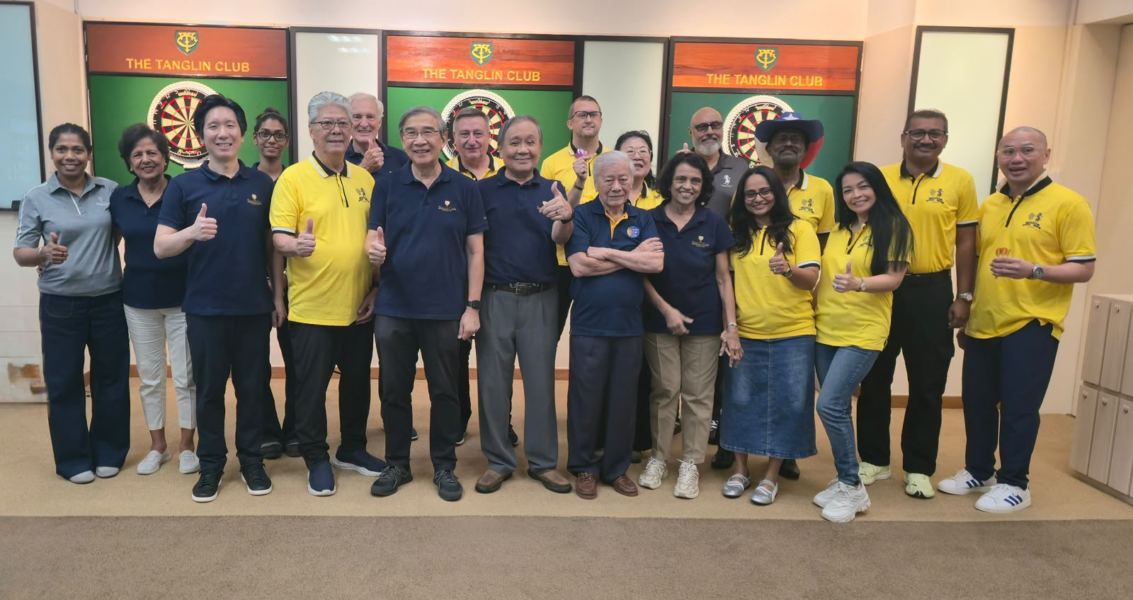TCdarters and Singapore Cricket Club players together at The Tanglin Club